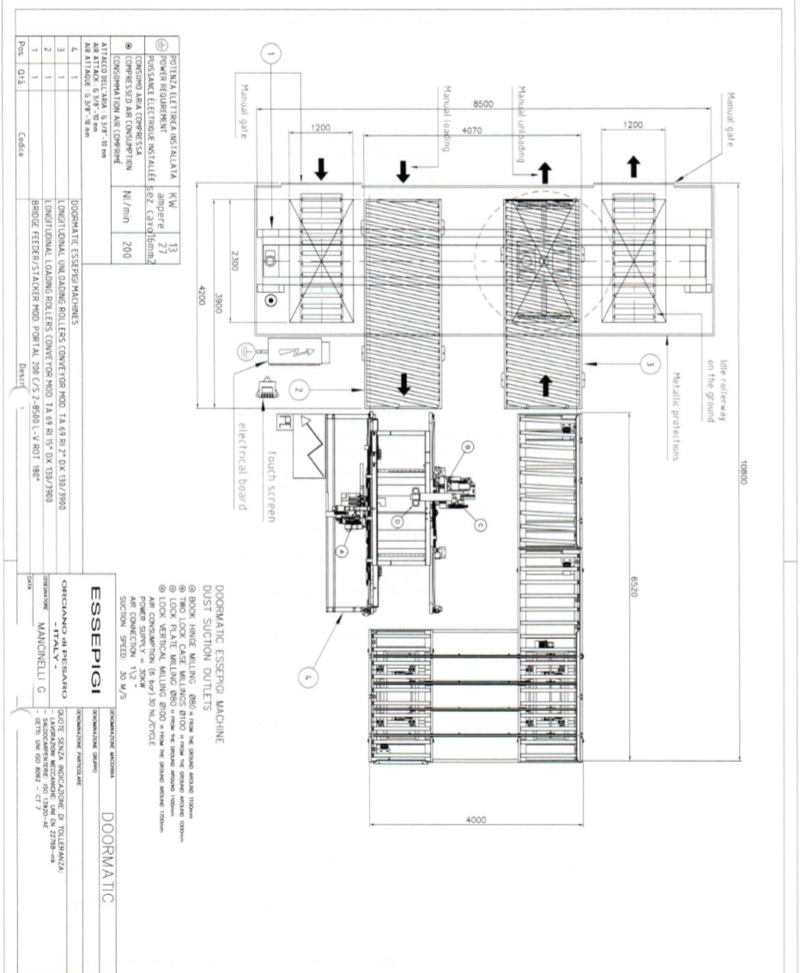 Essepigi Установка для обработки дверных замков и петель - бывшая в употреблении Doormatic (6)