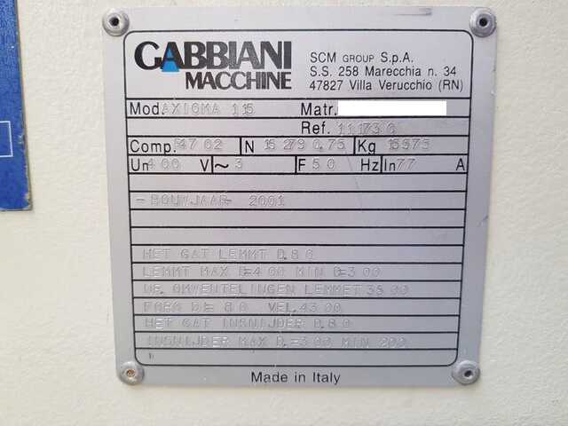 Gabbiani Шипорезная установка - бывшая в употреблении Axiome 115 (10)