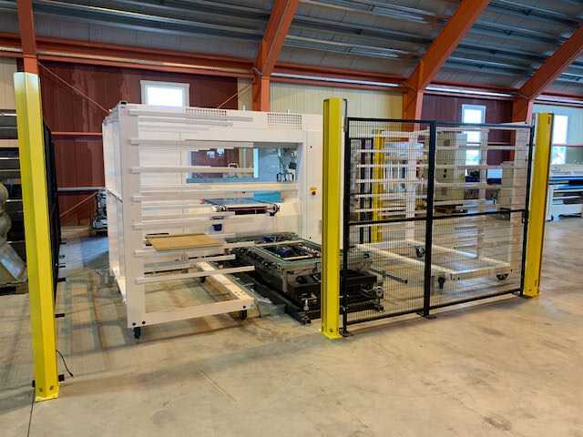 Homag Coating Machine / Lacquer Spraying System with Trolley Stacker - second-hand Sprayteq (22)