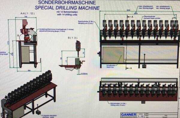 Ganner Special Row Drilling Machine - second-hand Gannomat 1327 (2)