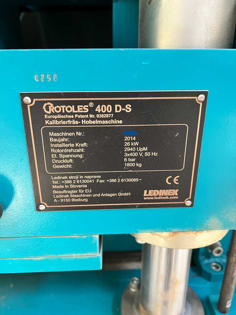 Ledinek Calibrating Milling Machine / Planing Machine for Parquet - second-hand Rotoles 400 DS (5)