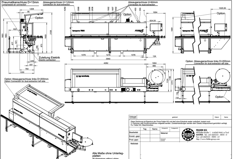 Felder / Format 4 Single-Sided Edge Bbanding Machine - second-hand Tempora 60-12 (10)