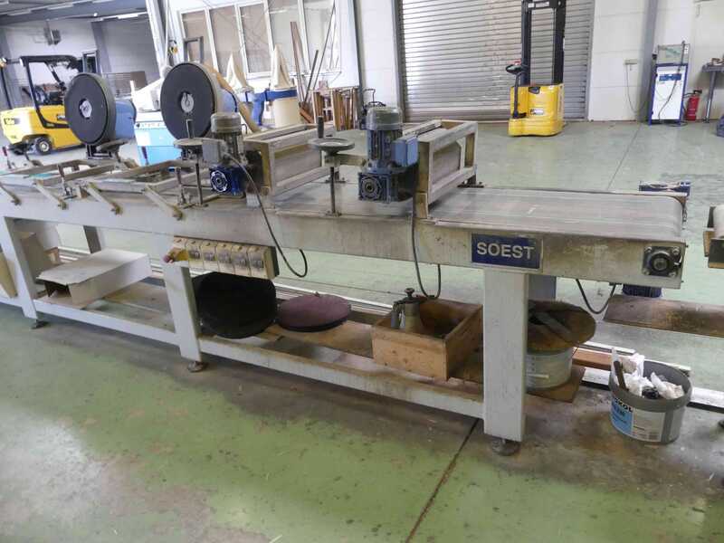 Soest Compact coating line for parquet and solid wood - second-hand DRM 400 + VP 2 400 (1)