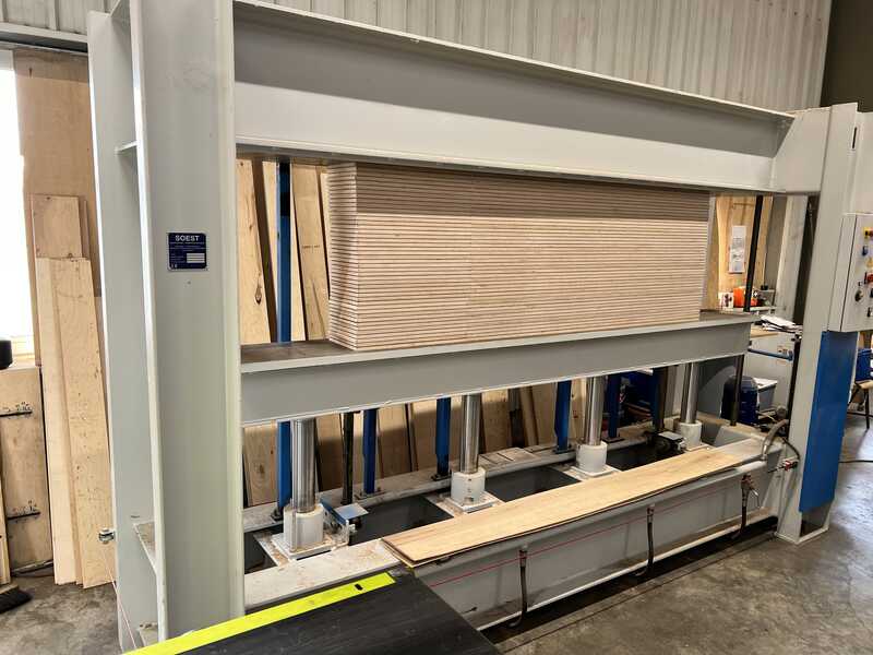 Soest Gluing Line for multi-layer parquet - used DRM 2 1 400 + T 80 (6)